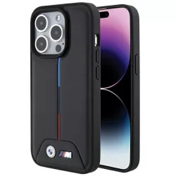   BMW BMHCP15L22PVTK iPhone 15 Pro 6.1" fekete keménytok steppelt trikolór