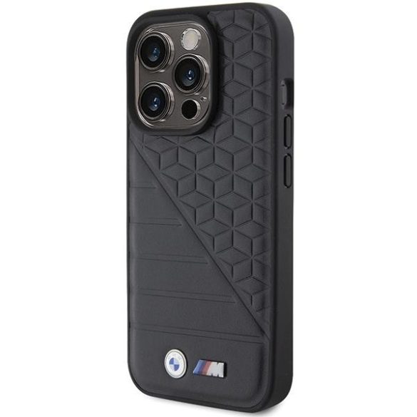 BMW BMHCP15L22PMGK iPhone 15 Pro 6.1" fekete keménytok Bi Pattern