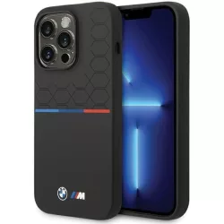   BMW BMHCP15L22SMPK iPhone 15 Pro 6.1" fekete szilikon minta tok