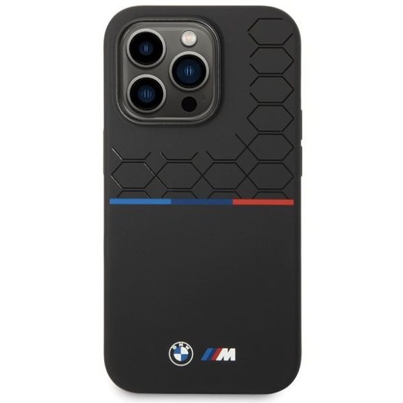 BMW BMHCP15L22SMPK iPhone 15 Pro 6.1" fekete szilikon minta tok