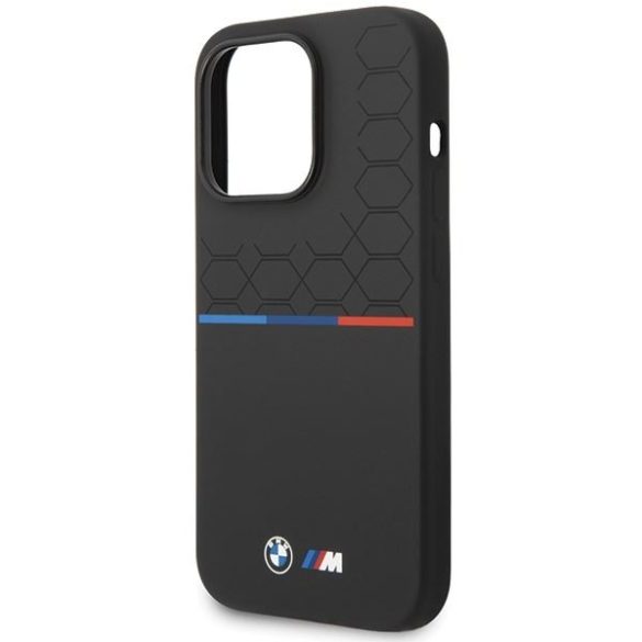 BMW BMHCP15L22SMPK iPhone 15 Pro 6.1" fekete szilikon minta tok