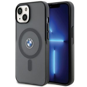 BMW BMHMP15MDSLK iPhone 15 Plus / 14 Plus 6.7" fekete keménytok IML Signature MagSafe