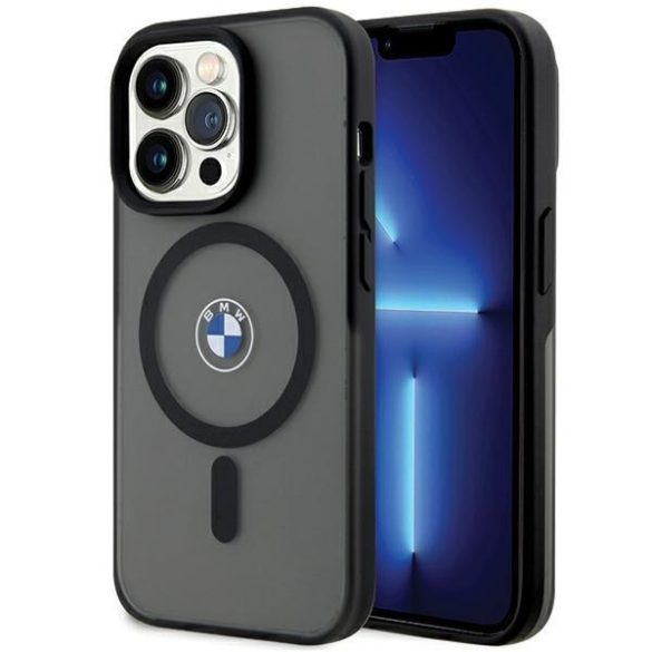 BMW BMHMP15LDSLK iPhone 15 Pro 6.1" fekete keménytok IML Signature MagSafe IML aláírása