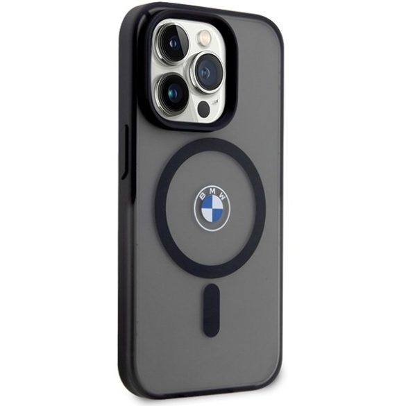 BMW BMHMP15LDSLK iPhone 15 Pro 6.1" fekete keménytok IML Signature MagSafe IML aláírása