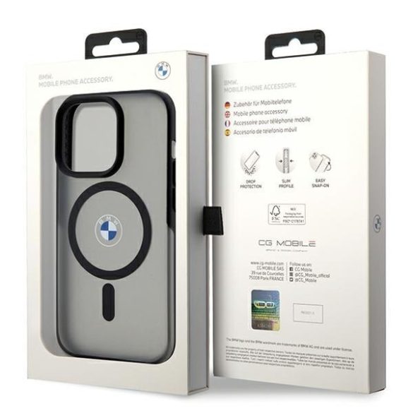 BMW BMHMP15XDSLK iPhone 15 Pro Max 6.7" fekete keménytok IML Signature MagSafe