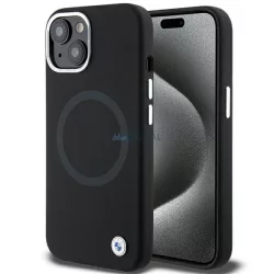   BMW BMHMP15SSILBK2 iPhone 15 6.1" fekete Signature folyékony Silicone MagSafe Signature tok