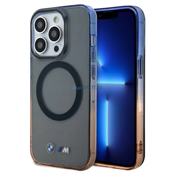 BMW BMHMP15XHTGE iPhone 15 Pro Max 6.7" szürke keménytok Gradient Bumper MagSafe