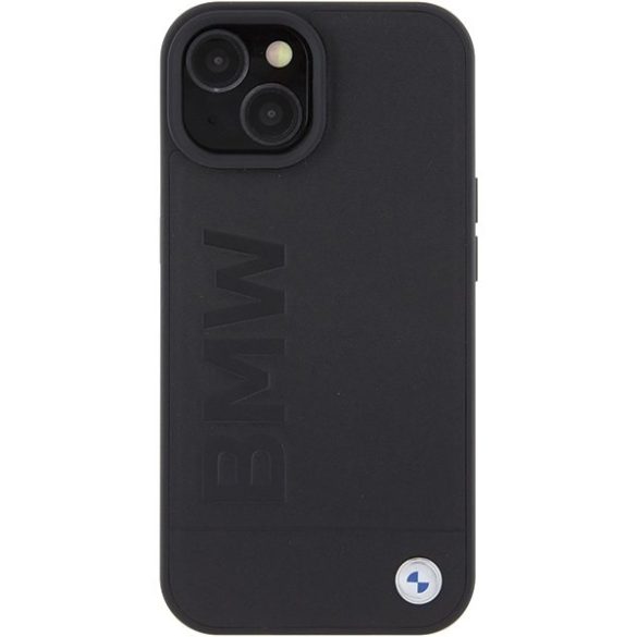 BMW BMHMP15MSLLBK iPhone 15 Plus / 14 Plus 6.7" fekete MagSafe Hot Stamp bőr tok