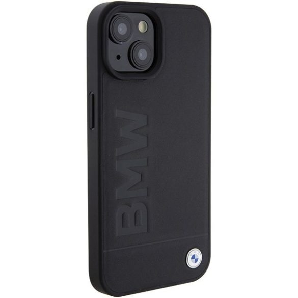 BMW BMHMP15MSLLBK iPhone 15 Plus / 14 Plus 6.7" fekete MagSafe Hot Stamp bőr tok