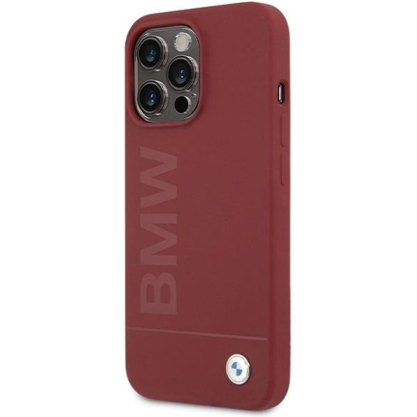 BMW BMHMP15XSLBLBLRE iPhone 15 Pro Max 6.7" piros keménytok szilikon