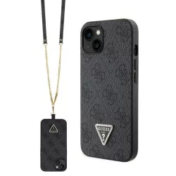   Guess GUHCP14SP4TDSCPK iPhone 14 6.1" fekete keménytok Crossbody fém logó