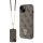 Guess GUHCP13MP4TDSCPW iPhone 13 6.1" barna keménytok Crossbody 4G fém logo