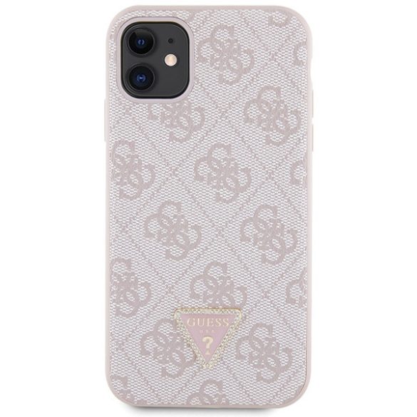Guess GUHCN61P4TDSCPP iPhone 11 / Xr 6.1" rózsaszín keménytok Crossbody 4G fém logó