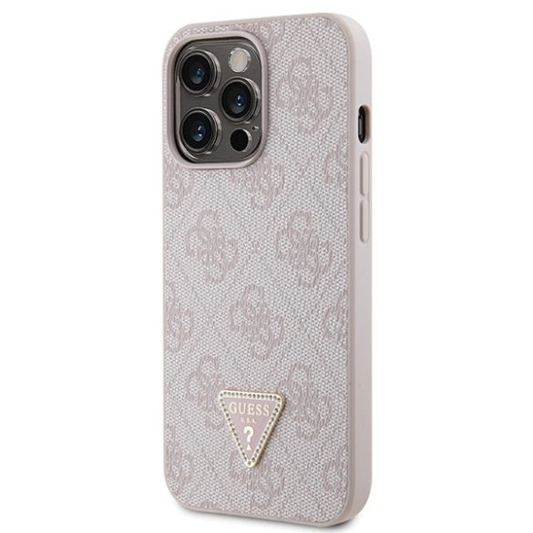 Guess GUHCP13LP4TDSCPP iPhone 13 Pro / 13 6.1" rózsaszín keménytok Keresztbőrönd 4G fém logó