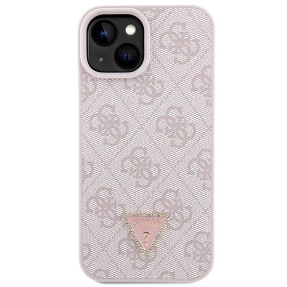 Guess GUHCP15MP4TDSCPP iPhone 15 Plus / 14 Plus 6.7" rózsaszín keménytok kereszttartó fém logóval