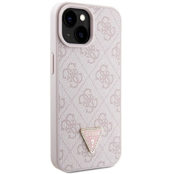 Guess GUHCP15MP4TDSCPP iPhone 15 Plus / 14 Plus 6.7" rózsaszín keménytok kereszttartó fém logóval