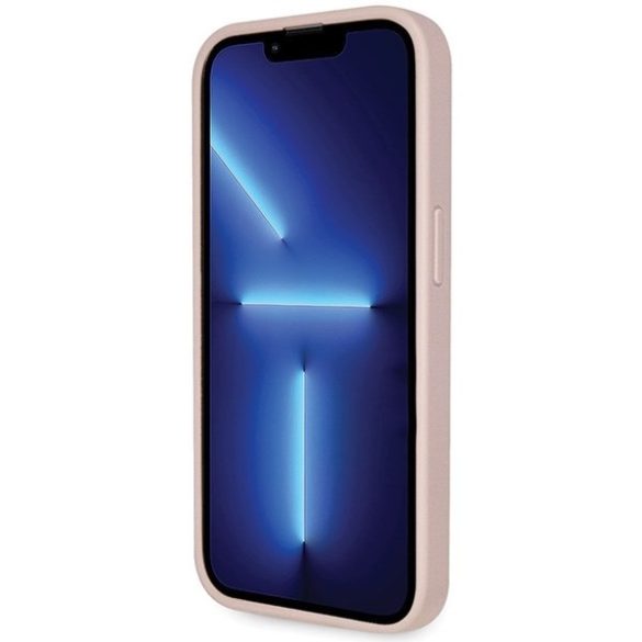 Guess GUHCP15XP4TDSCPP iPhone 15 Pro Max 6.7" rózsaszín keménytok Crossbody 4G fém logó