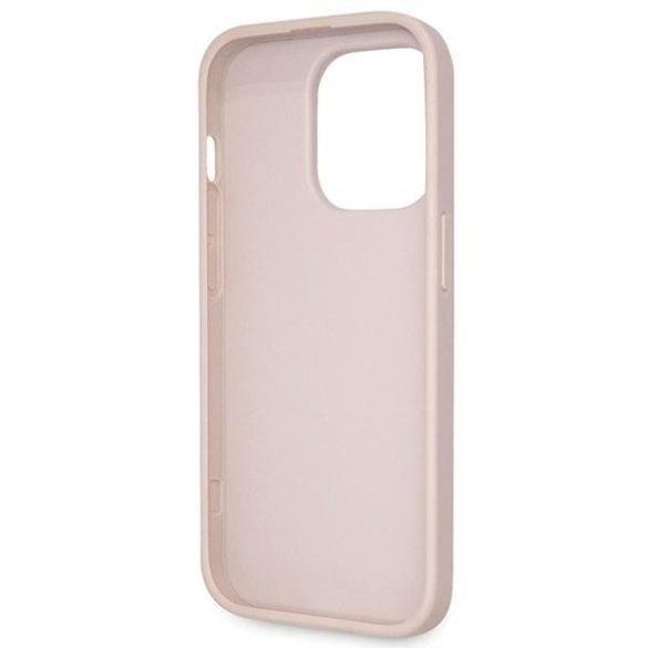 Guess GUHCP15XP4TDSCPP iPhone 15 Pro Max 6.7" rózsaszín keménytok Crossbody 4G fém logó