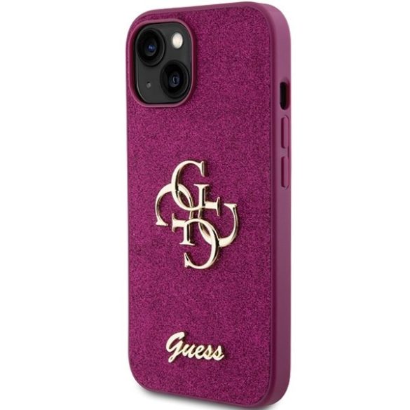 Guess GUHCP15SHG4SGU iPhone 15 / 14 / 13 6,1" lila keménytok Glitter Script Big 4G