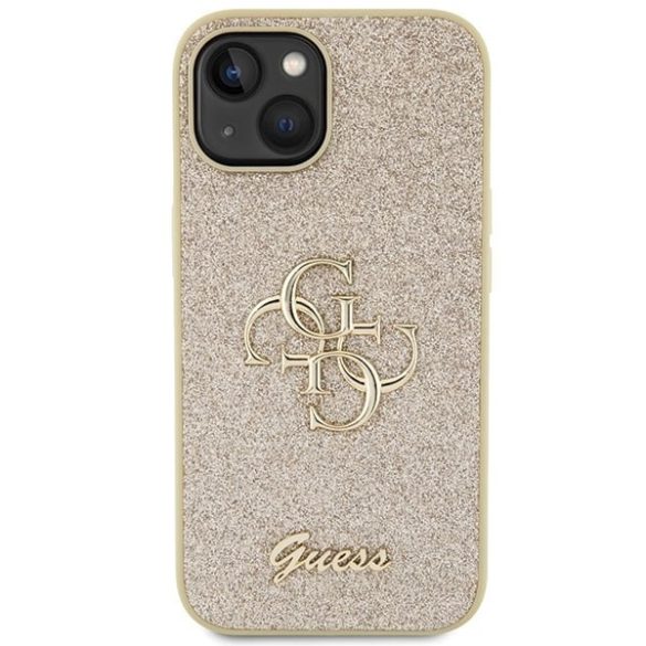 Guess GUHCP15SHG4SGD iPhone 15 / 14 / 13 6.1" arany keménytok Glitter Script Big 4G