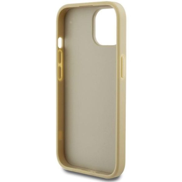 Guess GUHCP15SHG4SGD iPhone 15 6.1" arany keménytok Glitter Script Big 4G