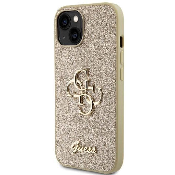 Guess GUHCP15MHG4SGD iPhone 15 Plus / 14 Plus 6,7" arany keménytok Glitter Script Big