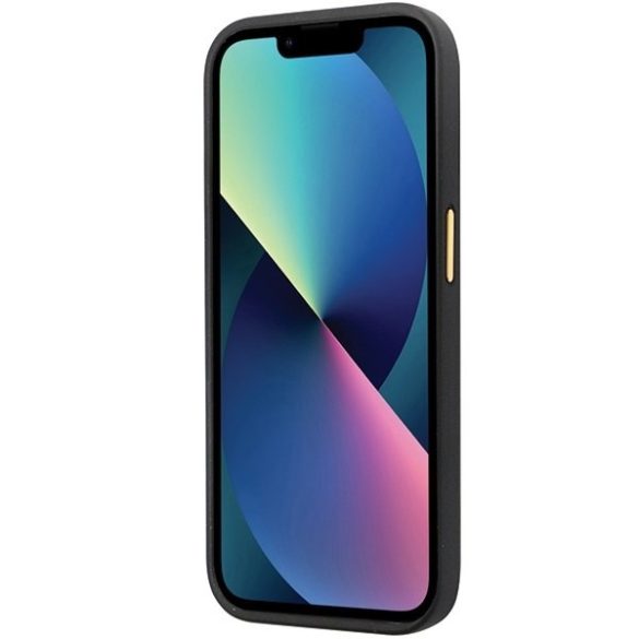 Guess GUHCP14LM4DGPK iPhone 14 Pro 6.1" fekete keménytok szilikon logó Strass 4G