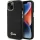 Guess GUHCP15SSMBSLK iPhone 15 6.1" fekete keménytok szilikon írás fém logó és keret
