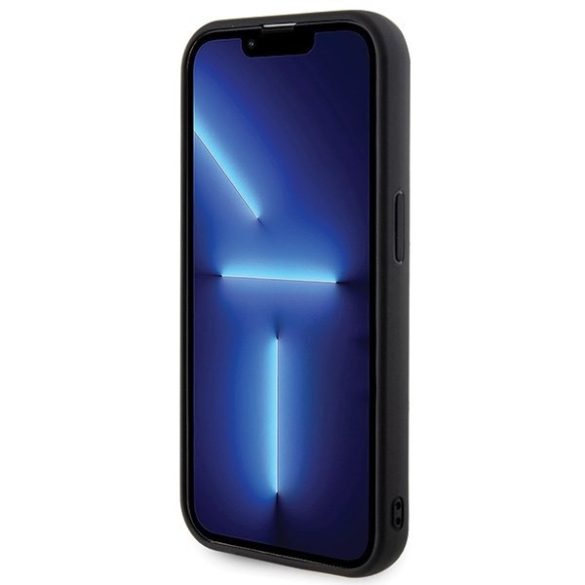 Guess GUHCP15XPSQQSQSK iPhone 15 Pro Max 6.7" fekete keménytok steppelt fém logóval