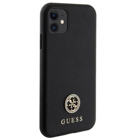 Guess GUHCN61PS4DGPK Strass Metal Logo keménytok iPhone 11 - fekete