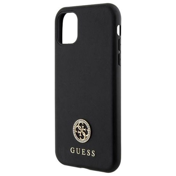 Guess GUHCN61PS4DGPK Strass Metal Logo keménytok iPhone 11 - fekete