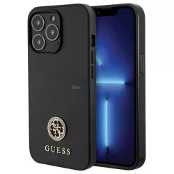   Guess GUHCP13LPS4DGPK iPhone 13 Pro 6.1" fekete keménytok Strass fém logó