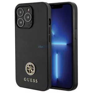 Guess GUHCP13LPS4DGPK iPhone 13 Pro 6.1" fekete keménytok Strass fém logó