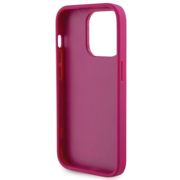 Guess GUHCP15LPS4DGPP iPhone 15 Pro 6.1" rózsaszín keménytok Strass fém logó