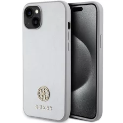   Guess GUHCP15MPS4DGPS iPhone 15 Plus 6.7" ezüst keménytok strasszos fém logóval