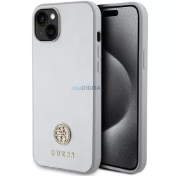   Guess GUHCP15MPS4DGPS iPhone 15 Plus 6.7" ezüst keménytok strasszos fém logóval