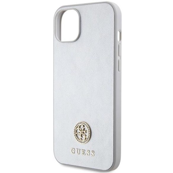 Guess GUHCP15MPS4DGPS iPhone 15 Plus / 14 Plus 6.7" ezüst keménytok strasszos fém logóval