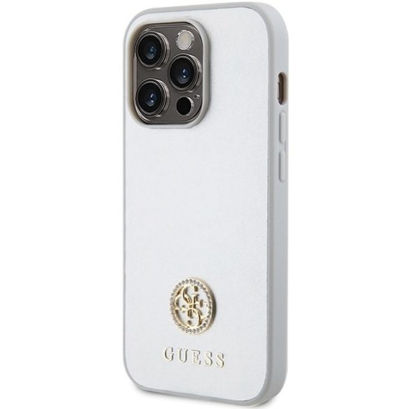 Guess GUHCP15LPS4DGPS iPhone 15 Pro 6.1" ezüst keménytok Strass fém logó