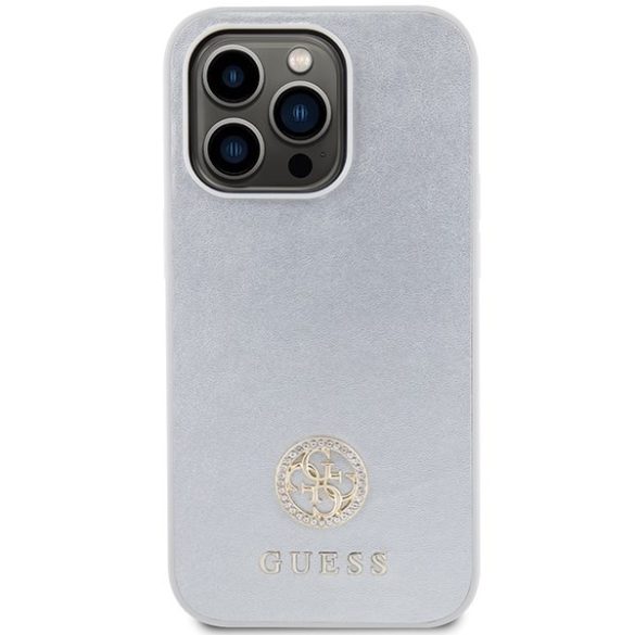 Guess GUHCP15LPS4DGPS iPhone 15 Pro 6.1" ezüst keménytok Strass fém logó