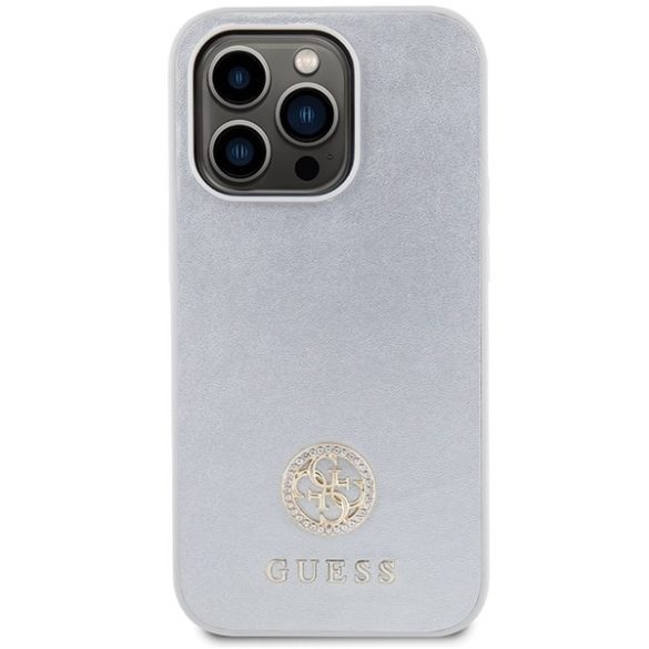 Guess GUHCP15XPS4DGPS iPhone 15 Pro Max 6.7" ezüst keménytok Strass fém logó