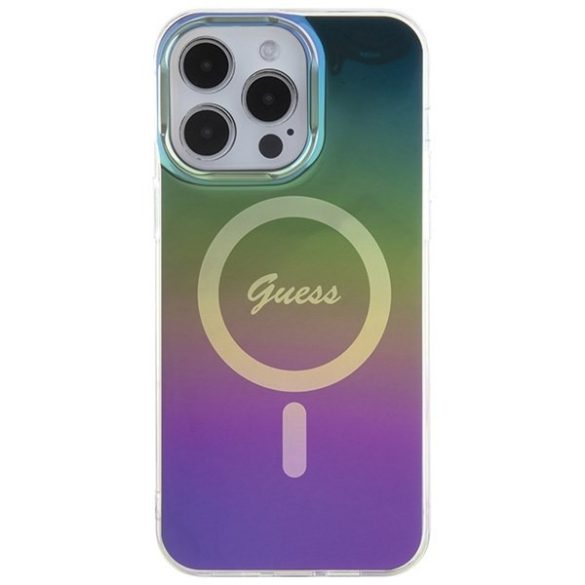 Guess GUHMP15XHITSK iPhone 15 Pro Max 6.7" szivárványszínű keménytok IML Iridescent MagSafe