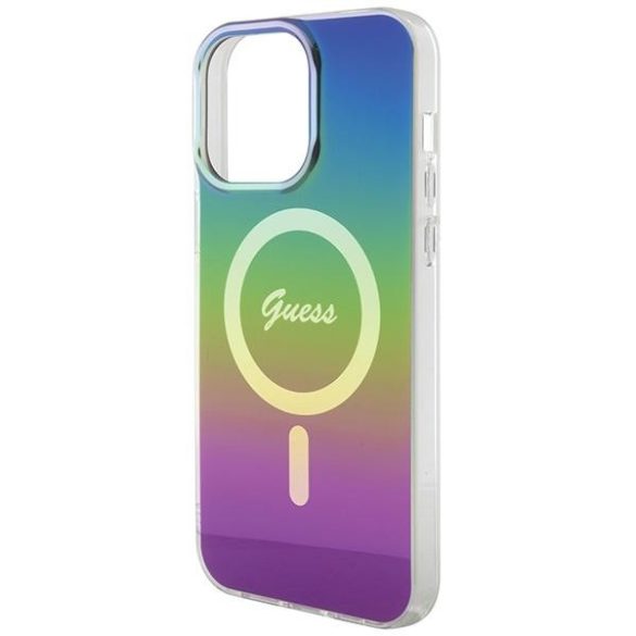 Guess GUHMP15XHITSK iPhone 15 Pro Max 6.7" szivárványszínű keménytok IML Iridescent MagSafe