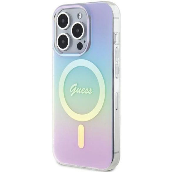 Guess GUHMP15LHITSU iPhone 15 Pro 6.1" lila keménytok IML Iridescent MagSafe