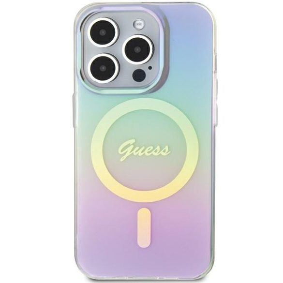 Guess GUHMP15LHITSU iPhone 15 Pro 6.1" lila keménytok IML Iridescent MagSafe