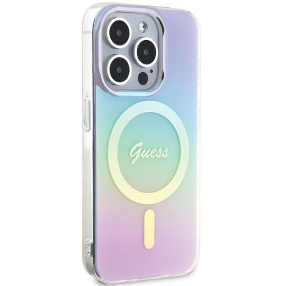 Guess GUHMP15LHITSU iPhone 15 Pro 6.1" lila keménytok IML Iridescent MagSafe