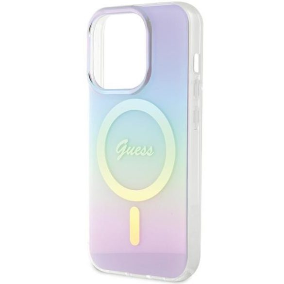 Guess GUHMP15LHITSU iPhone 15 Pro 6.1" lila keménytok IML Iridescent MagSafe