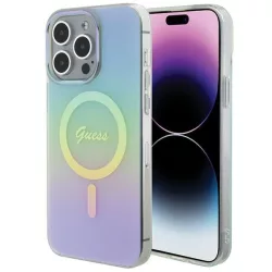   Guess GUHMP15LHITSQ iPhone 15 Pro 6.1" türkizkék/türkiz keménytok IML Irizáló MagSafe