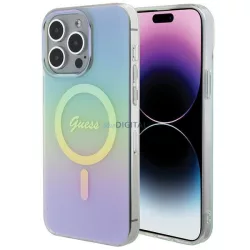   Guess GUHMP15LHITSQ iPhone 15 Pro 6.1" türkizkék/türkiz keménytok IML Irizáló MagSafe