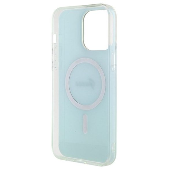 Guess GUHMP15LHITSQ iPhone 15 Pro 6.1" türkizkék/türkiz keménytok IML Irizáló MagSafe