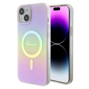 Guess GUHMP15MHITSP iPhone 15 Plus / 14 Plus 6.7" rózsaszín keménytok IML Iridescent MagSafe IML Iridescent MagSafe